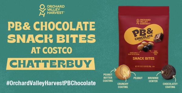 FREE PB & Chocolate Snack Bites Chatterbuy Kit – Claim Yours! — free sample: Score a FREE Costco Chatterbuy Kit with Ripple Street and enjoy Orchard Valley Harvest PB & Chocolat