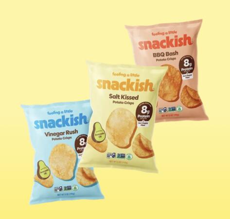 Get 2 Bags of Snackish Chips FREE After Cash Back — free sample: Target shoppers can get 2 FREE 1.1 oz bags of Snackish Potato Chips after receiving $4 cash back fro