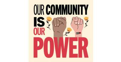 Express Your Values: Free ‘Our Community Is Our Power’ Sticker!