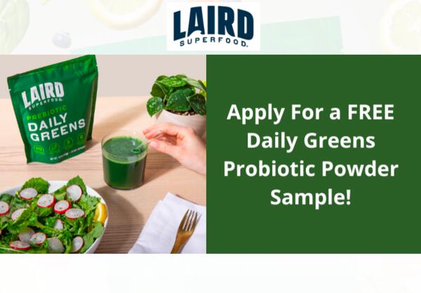 Laird Superfood Prebiotic Daily Greens Powder for Free — free sample: Get a free sample of Laird Superfood Prebiotic Daily Greens Powder. This offer is part of a sampling
