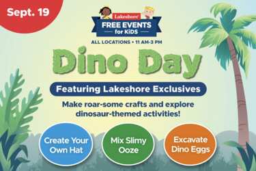 Kids Can Enjoy a FREE Dino Day at Lakeshore