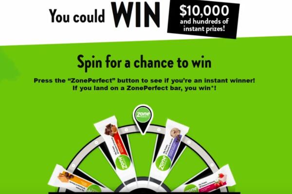 ZonePerfect Real Wins Instant Win Game — free sample: Get a chance to win cash worth $10,000 or be one of the 200 instant winners that will get a Percussi
