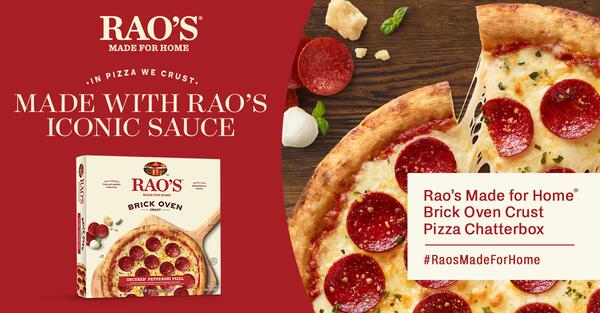 FREE Rao’s Made for Home® Brick Oven Crust Pizza Chatterbox — free sample: Try this delicious creation by Rao's for Free! You can be one of the lucky 500 applicants to get a f