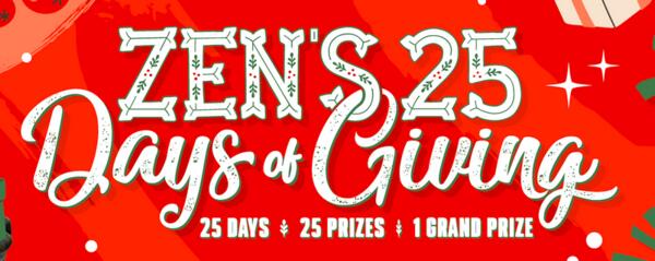 Celebrate the Season with Zen’s 25 Days of Giving Sweepstakes! — free sample: Over 300 prizes are being awarded across 25 days, including stationery sets, planners, markers, gift