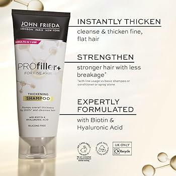 John Frieda Filler+ Shampoo & Conditioner Sample — free sample: John Frieda offers a chance to receive a free sample pack of Filler+ Shampoo & Conditioner through a
