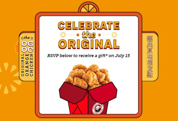 Gift for Free at Panda Express — free sample: On July 15th, you can get a free gift at Panda Express! You can also get a chance to win discounts o