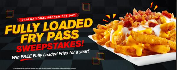 Fry Frenzy: Win a Year's Supply of Fully Loaded Fries at Checkers! — free sample: Checkers is hosting a sweepstakes where 100 winners will receive Fully Loaded Fries for a year. Part