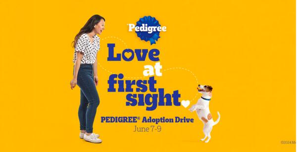 Dog Adoption with Pedigree Adoption Drive on June 7th - 9th for FREE! — free sample: From June 7th to 9th, Pedigree's Love at First Sight campaign offers to reimburse adoption fees up t