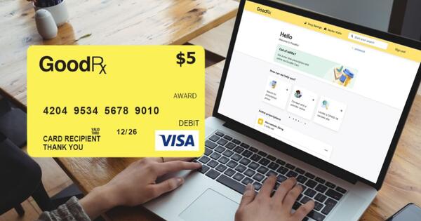 Free $5 Visa Gift Card with GoodRx — free sample: GoodRX is an amazing option to get all your prescriptions for less. Register with GoodRX and receive