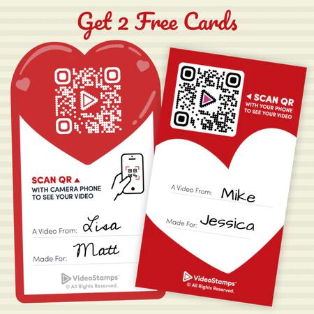 Get Two Free Christmas VideoStamps — free sample: Oh I just found these! They are PERFECT for the holiday season. These cards allow you to physically 