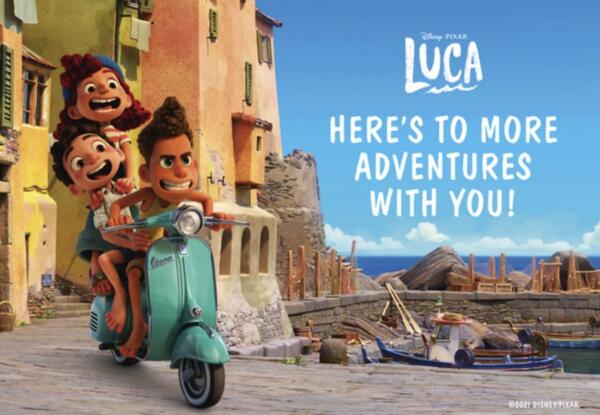 Free Disney Luca Card in the Mail — free sample: Take advantage of this great offer by Disney and Pixar to send a free card in the mail. You can choo