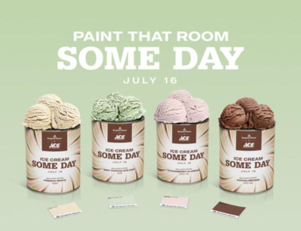 Ice Cream for Free from Ace Hardware — free sample: Today, July 17th, celebrate National Ice Cream Day fans in Chicago, New York, and Los Angeles can re